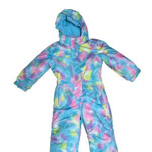 COLORFUL Waterproof Insulated Snow Suit GIRLS SIZE 3-4 Excellent Condition